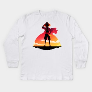 one piece Kids Long Sleeve T-Shirt